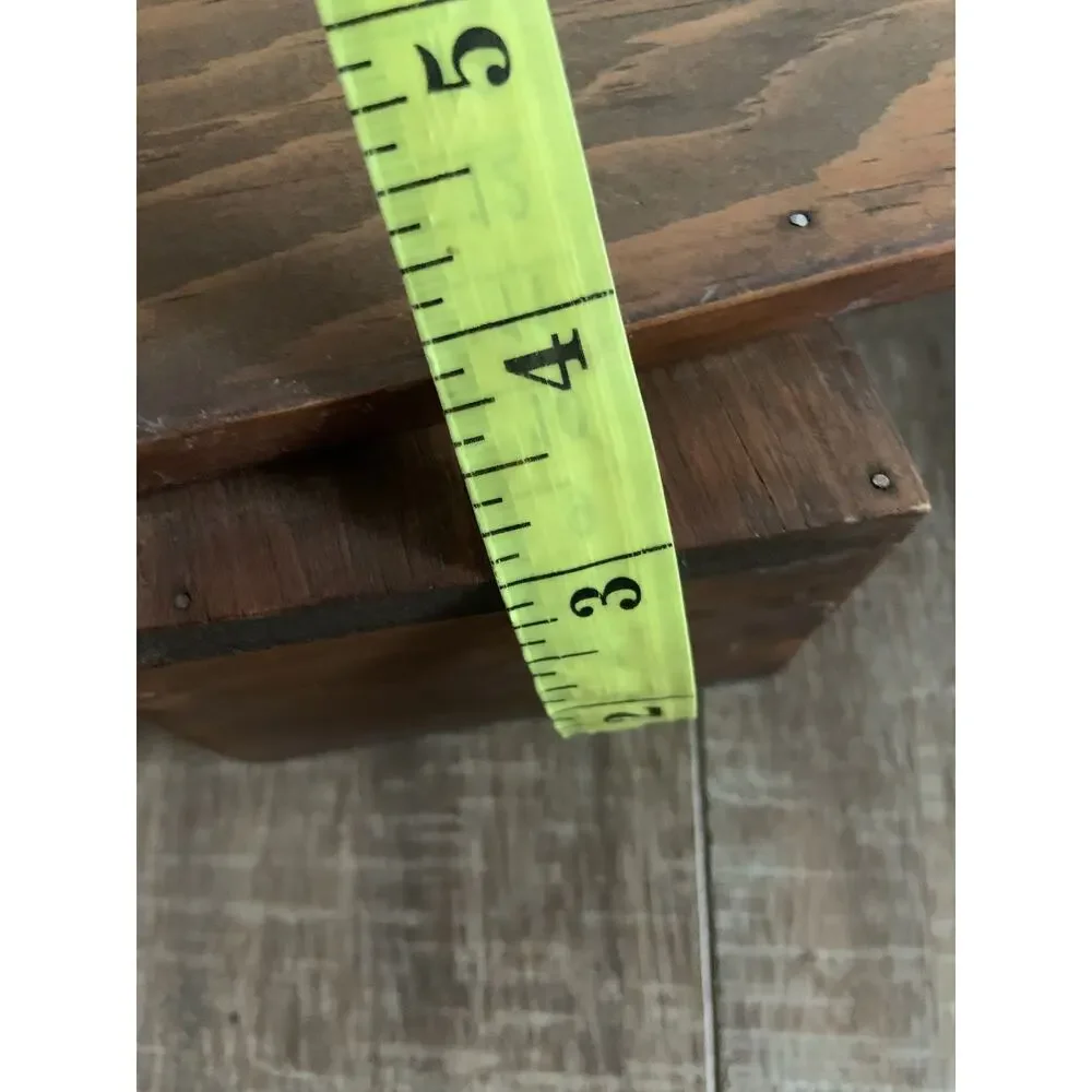 Vintage 1970s Wooden Slotted Mail Bill Letter Holder Organizer Wood Key Holder